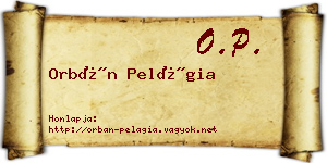 Orbán Pelágia névjegykártya